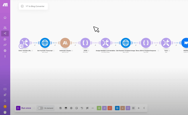 Screenshot of n8n workflow