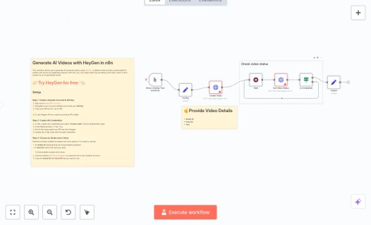 Screenshot of n8n workflow