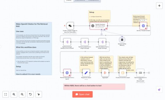 Screenshot of n8n workflow